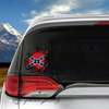 Confederate Rebel Flag Torn Rip Vinyl Decal Sticker 086