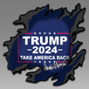 TRUMP 2024 Take America Back with Signature Torn Rip VINYL DECAL STICKER 093