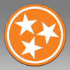 Tennessee Tristar Orange State Logo 094 Vinyl Decal Sticker