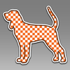 Tennessee Orange Smokey Hound Dog UT Vols Checker Board 096 Vinyl Decal Sticker