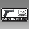 Glock Baby On Board Warning Handgun Firearm 113 Vinyl Decal Sticker