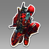 Deadpool Action Pose Aiming Pistol 153 Vinyl Decal Sticker