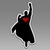 Superman Shadowed Flying With Emblem Outline 154 Vinyl Decal Sticker