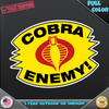GI JOE Cobra Enemy Toy Icon Classic 1980's Logo 156 Vinyl Decal Sticker
