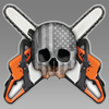 Stihl Chain Saw Skull Crossbones Car Vinyl Sticker