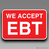 We Accept EBT Store Business Window Door Wall Vinyl Decal Sticker