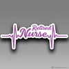 Retired Nurse Heartbeat Pulse Indoor Outdoor Car Wall Vinyl Decal Sticker