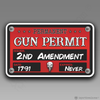 Permanent Gun Permit 2nd Amendment 1791 Riveted Car Vinyl Decal Sticker