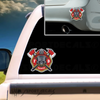 Volunteer Firefighter Maltese Cross Vinyl Decal Sticker
