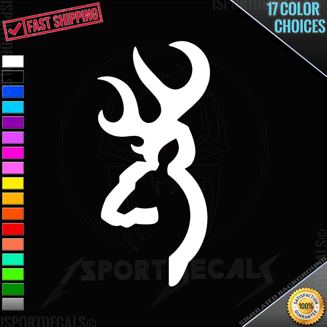 Deer Hunting Buck Vinyl Die Cut Car Decal Sticker - FREE SHIP