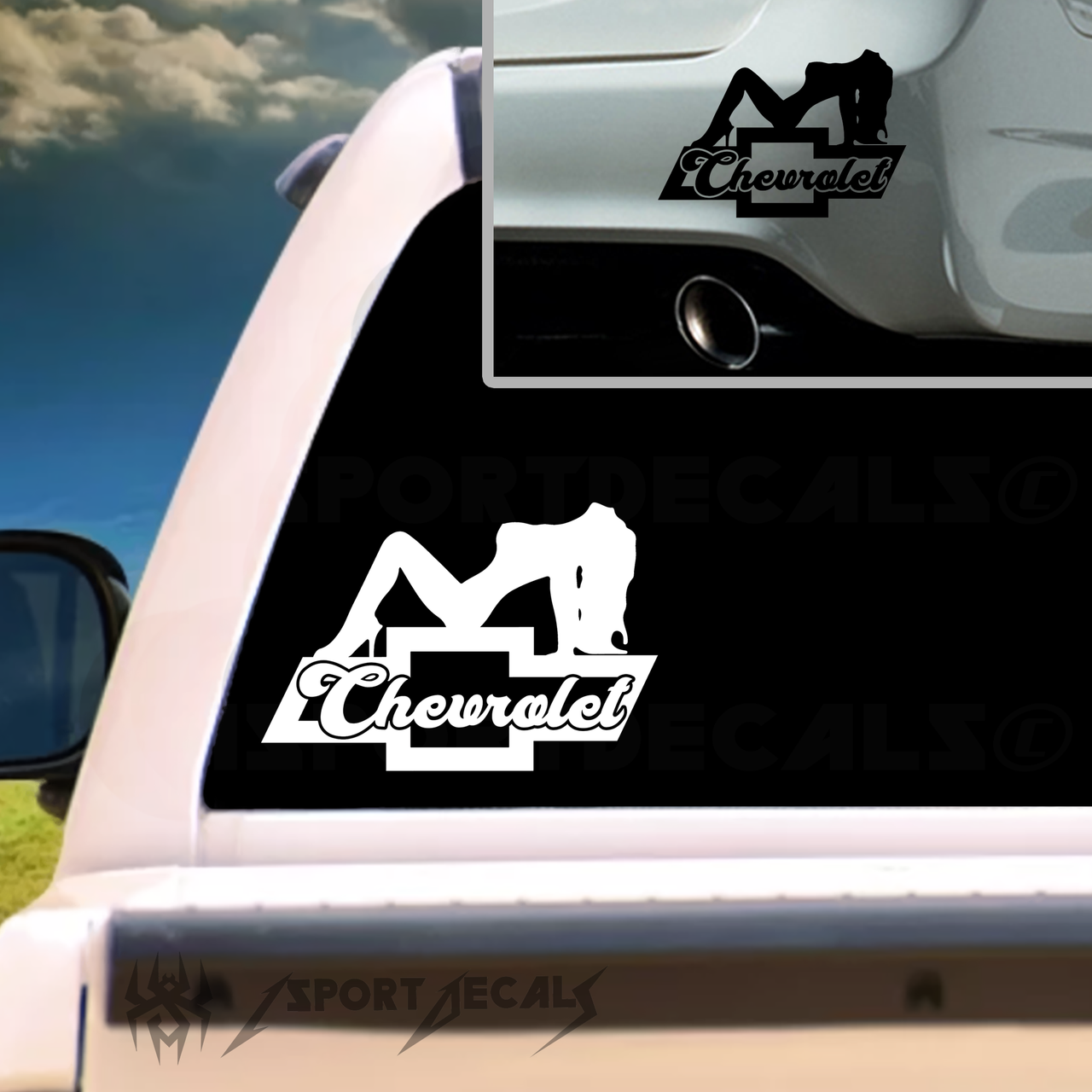 Chevy Girl 8 Decal Sticker - Sticker Graphic - Auto, Wall, Laptop, Cell,  Truck Sticker for Windows, Cars, Trucks