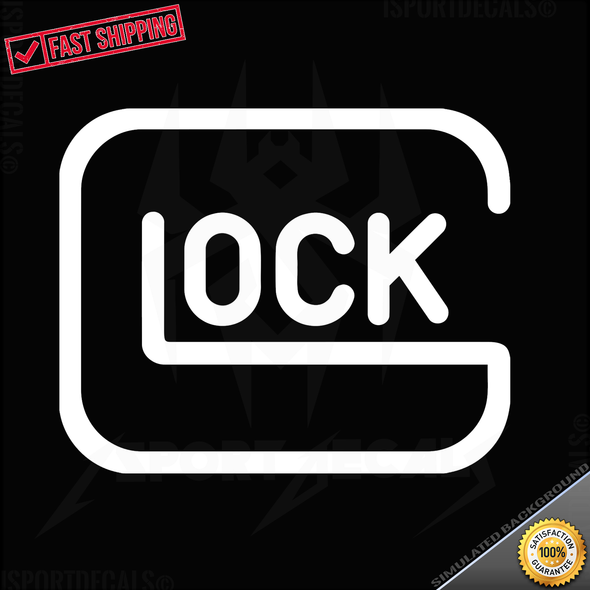 GLOCK Simple Gun Firearm Logo Car Vinyl Decal Sticker