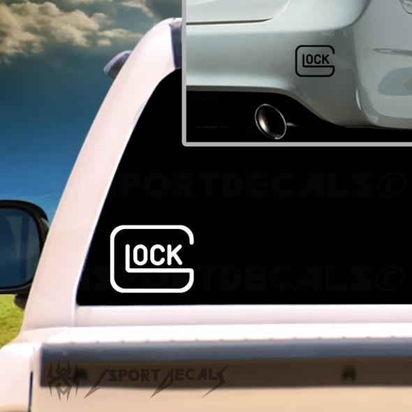 GLOCK Simple Gun Firearm Logo Car Vinyl Decal Sticker