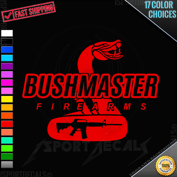 Bushmaster Gun Firearm Logo Car Vinyl Decal Sticker
