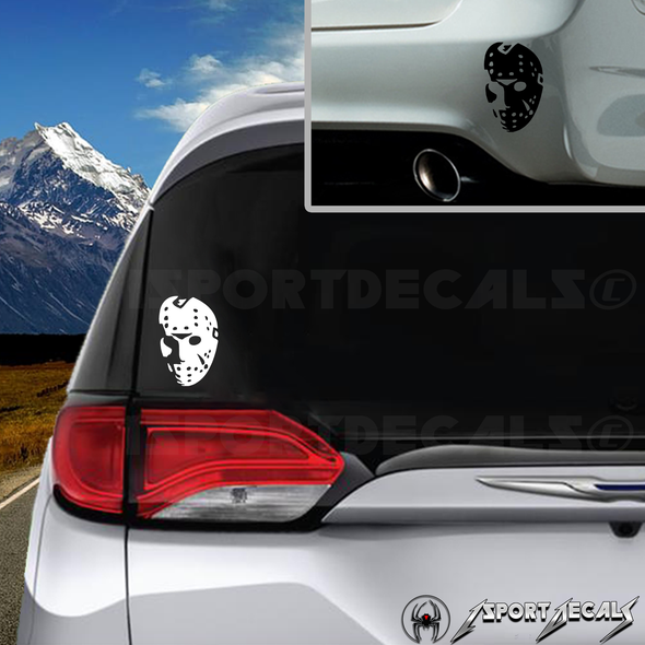 Jason Mask Friday the 13th Decal Car Truck Window Wall Laptop PC Vinyl Decal Sticker any smooth surface