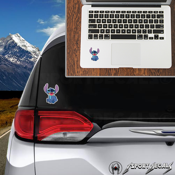 Stitch Disney Cute 012 Car Truck Window Wall Laptop PC Vinyl Decal Sticker any smooth surface