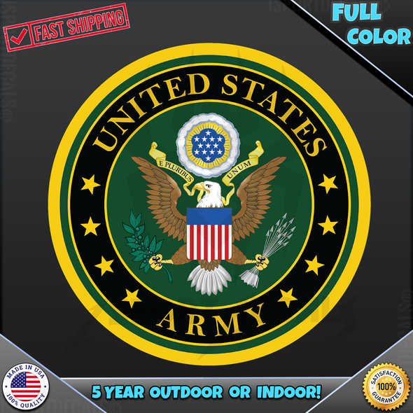 US Army Emblem Seal Logo Car Vinyl Decal Sticker