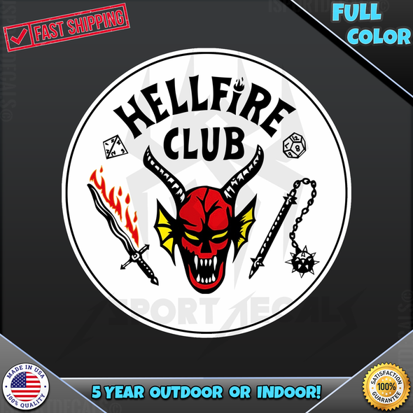 Stranger Things Hellfire Club Logo 068 Vinyl Decal Sticker