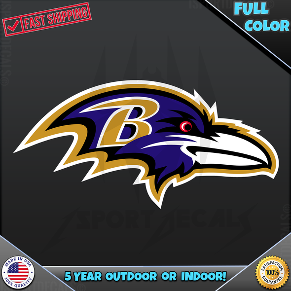 Baltimore Ravens NFL Logo Car Vinyl Decal Sticker