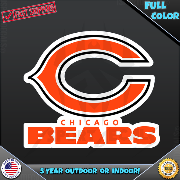 Chicago Bears NFL Logo Car Vinyl Decal Sticker