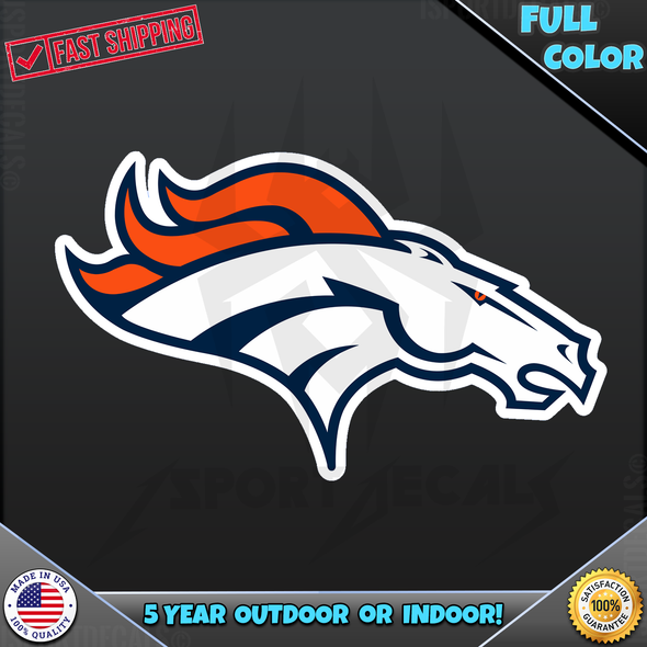 Denver Broncos NFL Logo Car Vinyl Decal Sticker
