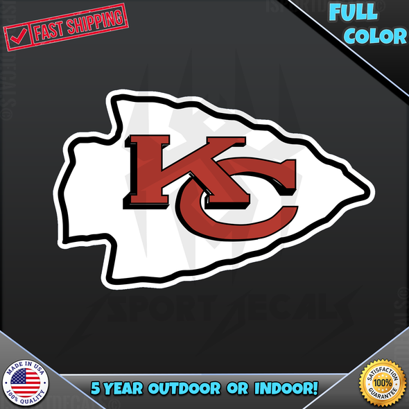 Kansas City Chiefs NFL Logo Car Vinyl Decal Sticker