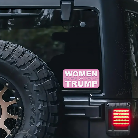 Women for Trump Pink Car Vinyl Decal Sticker