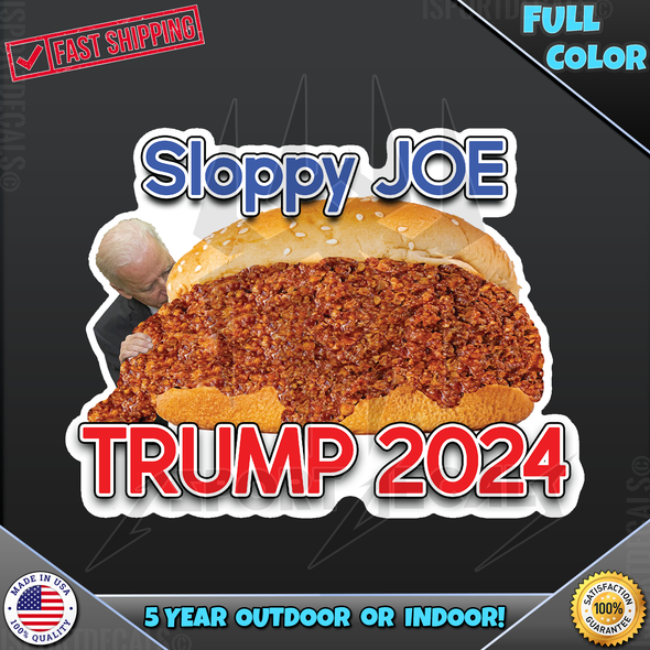 Sloppy Joe Biden Trump 2024 Sniffing Car Vinyl Decal Sticker