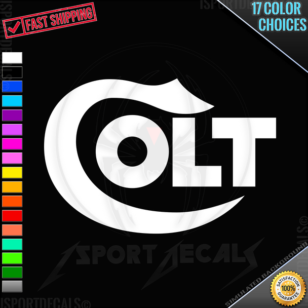 COLT Gun Firearm Logo Car Vinyl Decal Sticker