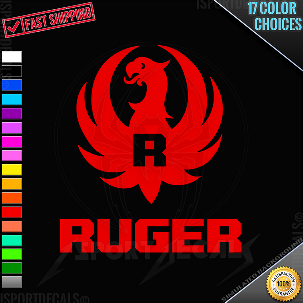 Ruger Phoenix Name Gun Firearm Logo Car Vinyl Decal Sticker