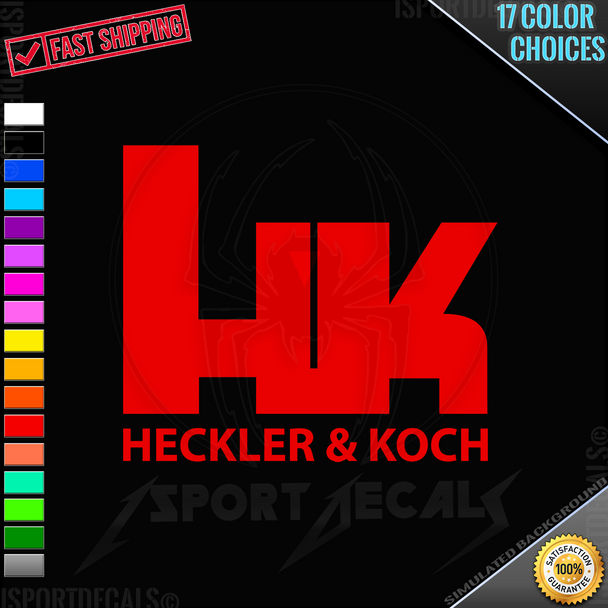 Heckler & Koch Gun Firearm Logo Car Vinyl Decal Sticker