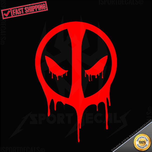 Deadpool Dripping Logo Car Vinyl Decal Sticker