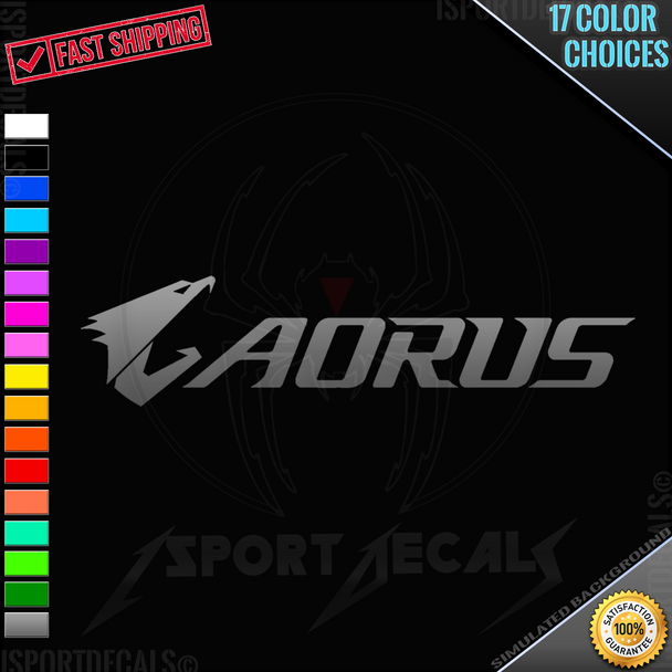 Gigabyte Aorus Gaming Long Logo Car Truck Window Wall Laptop PC Vinyl Decal Sticker any smooth surface