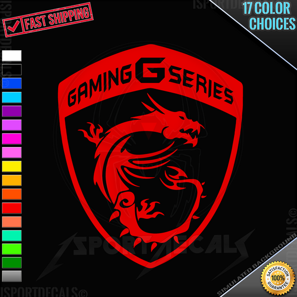 MSI Gaming G Series Logo Car Truck Window Wall Laptop PC Vinyl Decal Sticker any smooth surface