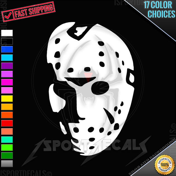 Jason Mask Friday the 13th Decal Car Truck Window Wall Laptop PC Vinyl Decal Sticker any smooth surface