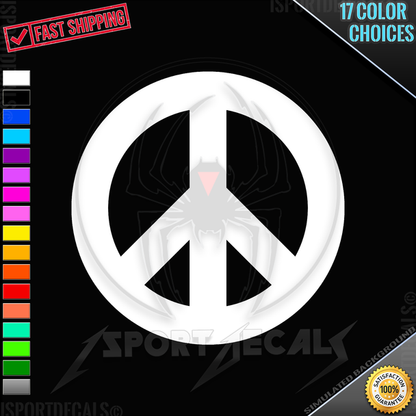 Peace Sign Love Hope Happiness Decal Car Truck Window Wall Laptop PC Vinyl Decal Sticker any smooth surface