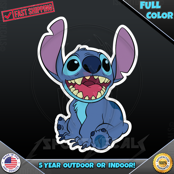 Stitch Disney Cute 012 Car Truck Window Wall Laptop PC Vinyl Decal Sticker any smooth surface