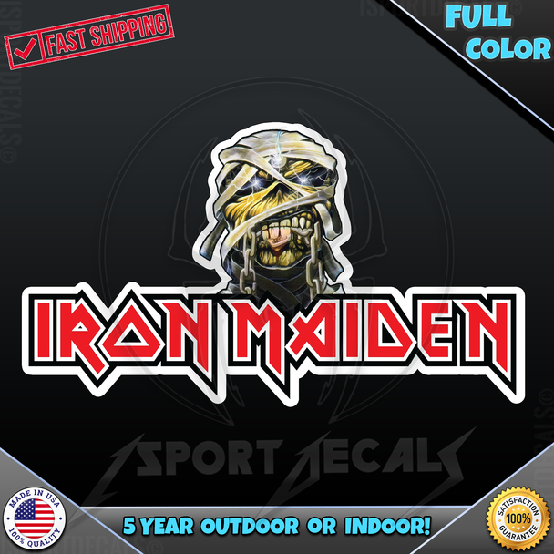 Iron Maiden with Eddie HD 013 Car Truck Window Wall Laptop PC Vinyl Decal Sticker any smooth surface