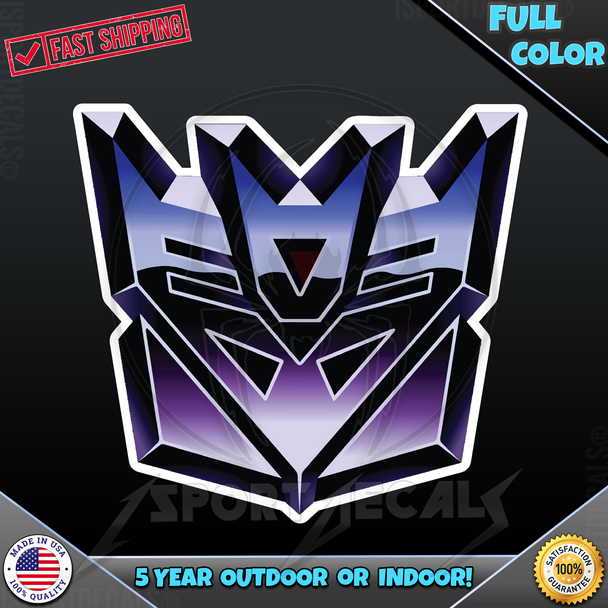 Decepticons Transformers Logo 016 Car Truck Window Wall Laptop PC Vinyl Decal Sticker any smooth surface