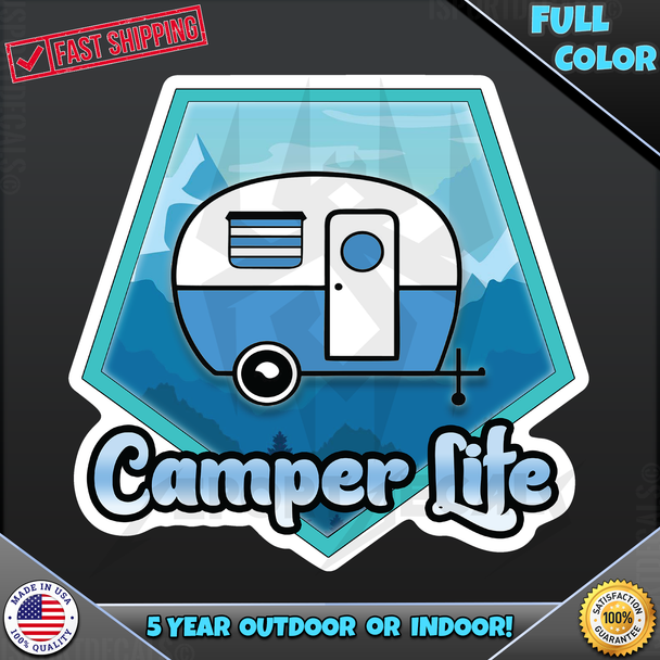 Camper Life Outdoor Life Car Vinyl Decal Sticker