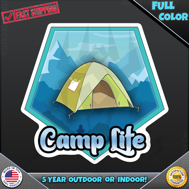Camp Life Outdoors Life Car Vinyl Decal Sticker