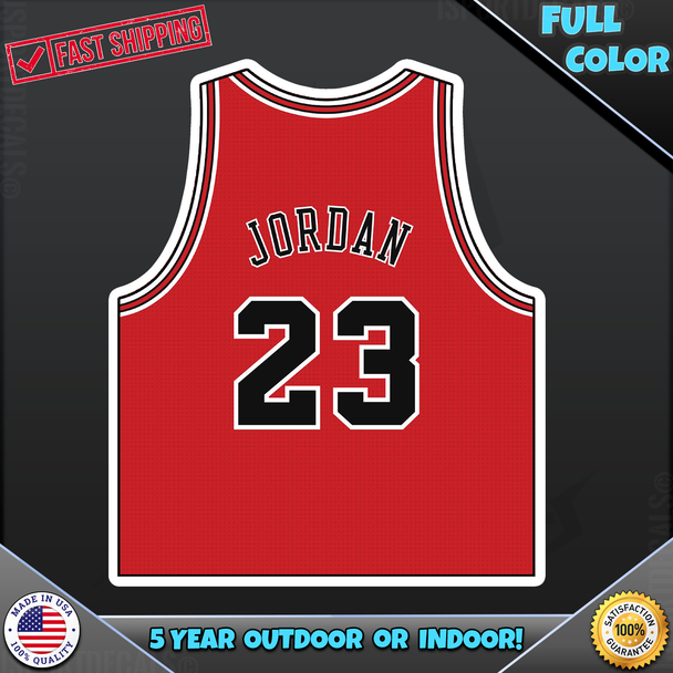 Michael Jordan Air Jordan 23 Jersey Car Vinyl Decal Sticker