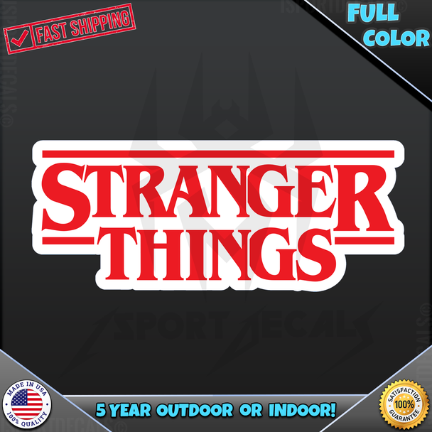 Stranger Things Logo Car Vinyl Decal Sticker