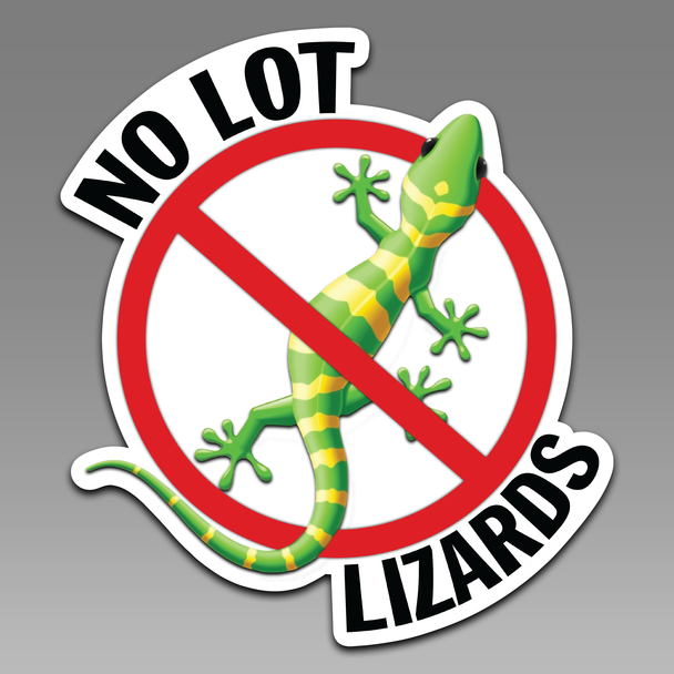 No Lot Lizards Semi Trucker 077 Vinyl Decal Sticker