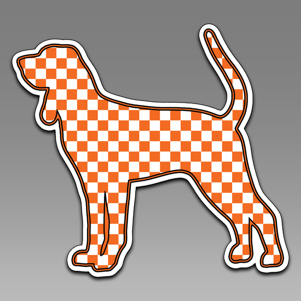 Tennessee Orange Smokey Hound Dog UT Vols Checker Board 096 Vinyl Decal Sticker