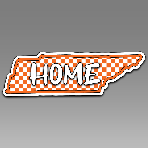 Tennessee Orange Home Checker Board State UT Vols 099 Vinyl Decal Sticker