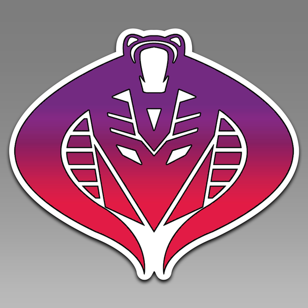 GI JOE Cobra Transformers Decepticon Logo 158 Vinyl Decal Sticker