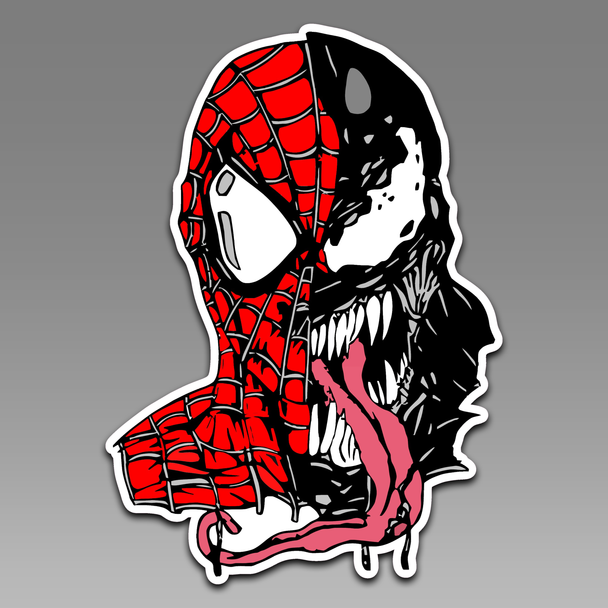 Spiderman VS Venom Webslinger Full Color 163 Vinyl Decal Sticker