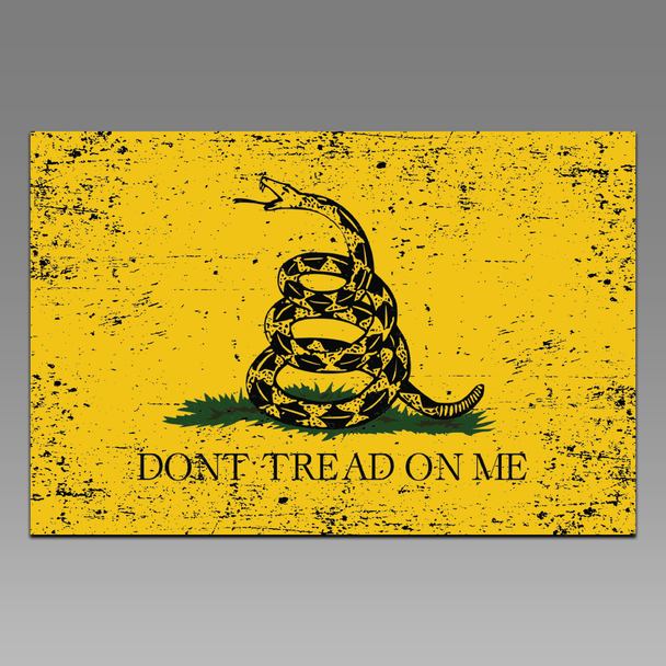 Don't Tread on Me Grunge Gadsden Flag