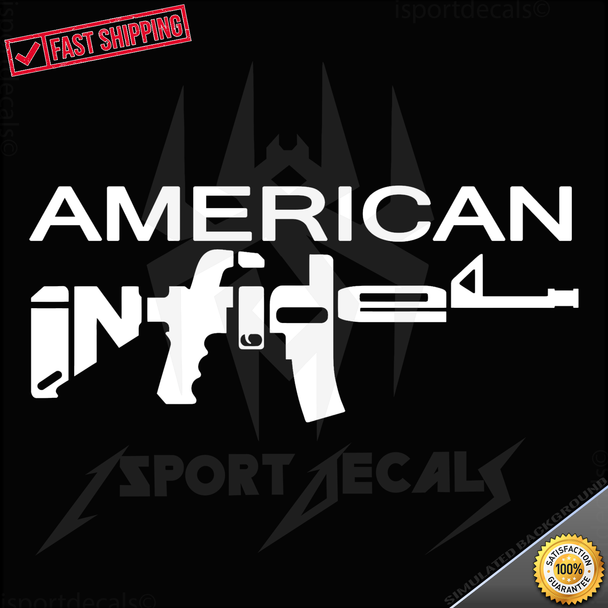 American Infidel Patriot Car Vinyl Decal Sticker